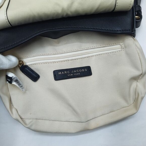 Marc Jacobs Mini Rider Colorblock Brown Leather Saddle Crossbody Bag - Picture 14 of 16